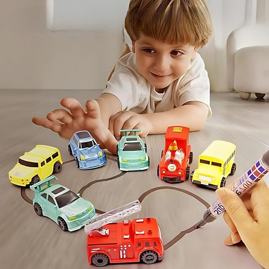 Magic Car Track Toy | Line Following Car | Creative STEM Play Set | Kids Interactive Gift