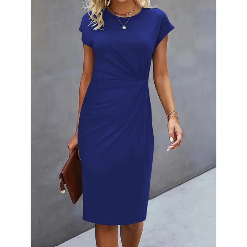 Women's Short Sleeve Formal Dress | Midi