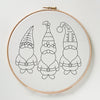Christmas Embroidery Kit | Winter Snowy Village Pattern | Beginner Craft Set with Hoop & Threads