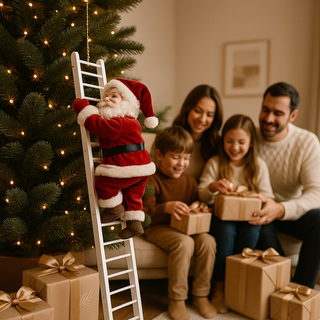 Animated Santa Climbing Decoration | Electric Christmas Ornament | 1+1 Free | Festive Home Display