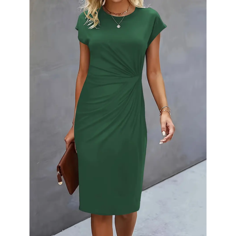 Women's Short Sleeve Formal Dress | Midi