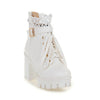 Cozenia™ | Fashionable lace-up ankle boots with sturdy heel
