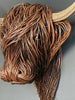 Hand-Woven Wall Art Sculpture | Highland Cattle Design | Rustic Handmade Home Decor | 11.8 × 8.6 in