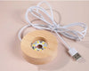 3D Solar System Crystal Ball | Laser Engraved | Educational Gift with LED Base Option