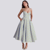 Juliette - Midi Dress with Floral Corset for Women