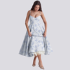 Juliette - Midi Dress with Floral Corset for Women