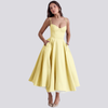Juliette - Midi Dress with Floral Corset for Women
