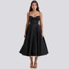 Juliette - Midi Dress with Floral Corset for Women