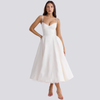 Juliette - Midi Dress with Floral Corset for Women