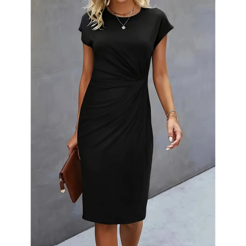 Women's Short Sleeve Formal Dress | Midi