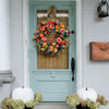 Autumn Door Wreath | Rustic Peony & Pumpkin Design | Handcrafted Fall Decoration