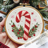 Christmas Embroidery Kit | Winter Snowy Village Pattern | Beginner Craft Set with Hoop & Threads