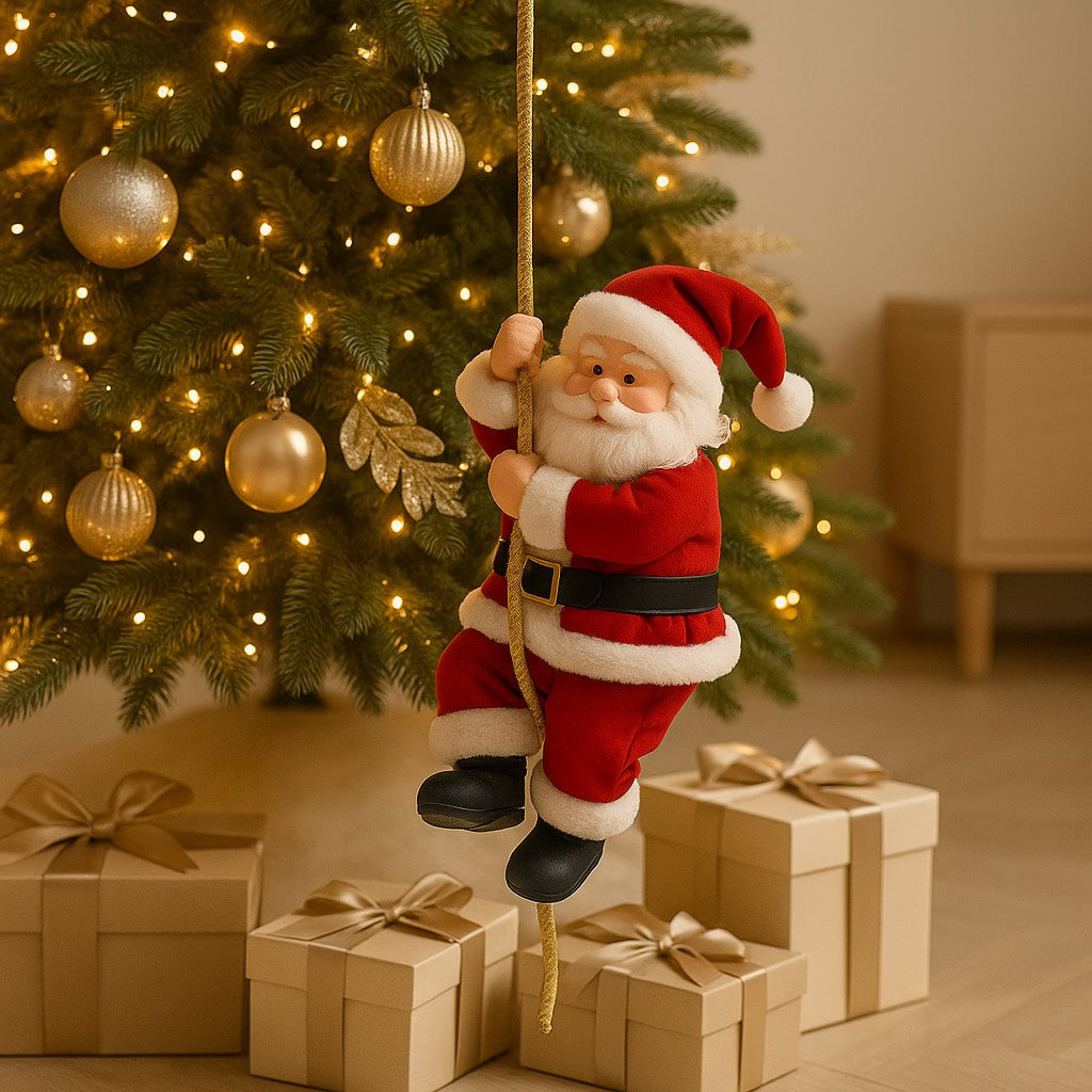 Animated Santa Climbing Decoration | Electric Christmas Ornament | 1+1 Free | Festive Home Display