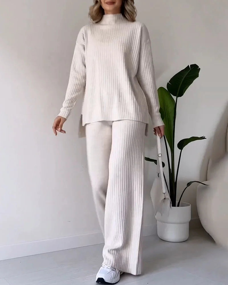 Women’s Knit Two-Piece Set | Relaxed Fit | Soft Stretch Fabric | Casual Everyday Style
