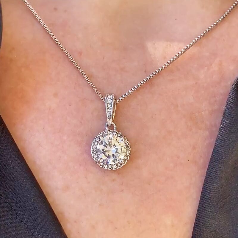 To my soulmate sparkling round necklace