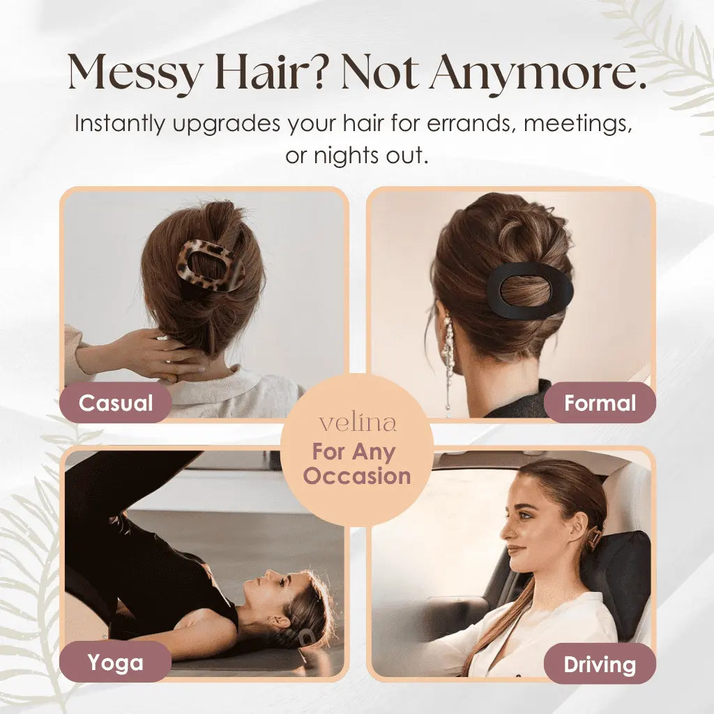 Flat Hair Claw Clip | No-Pinch Comfort Design | Strong Hold for Thick & Fine Hair