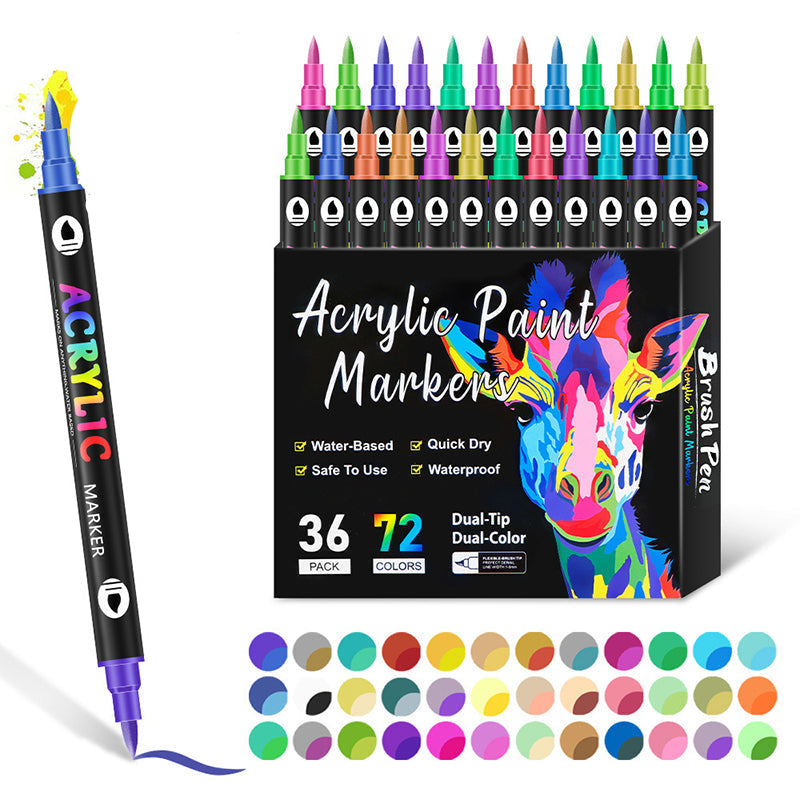 Acrylic Paint Markers Set | ChromaSet™ Fine Tip | Vibrant, Smudge-Proof, Multi-Surface