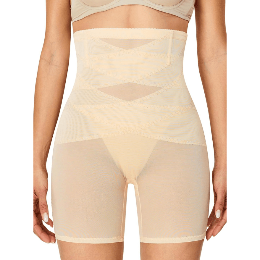 Women’s High-Waisted Shapewear Shorts | Cross Compression | Tummy Control & Booty Lift