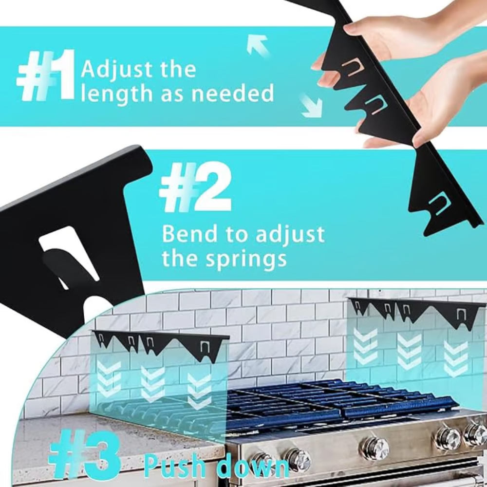 Adjustable Stove Gap Cover | Heat-Resistant Stainless Steel Seal Strip | Kitchen Spill Protector