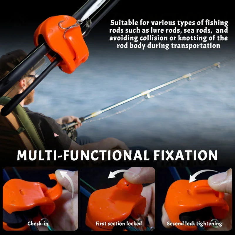 Fishing Rod Holder Strap | Multi-Rod Organizer | Elastic Anti-Slip Storage & Transport