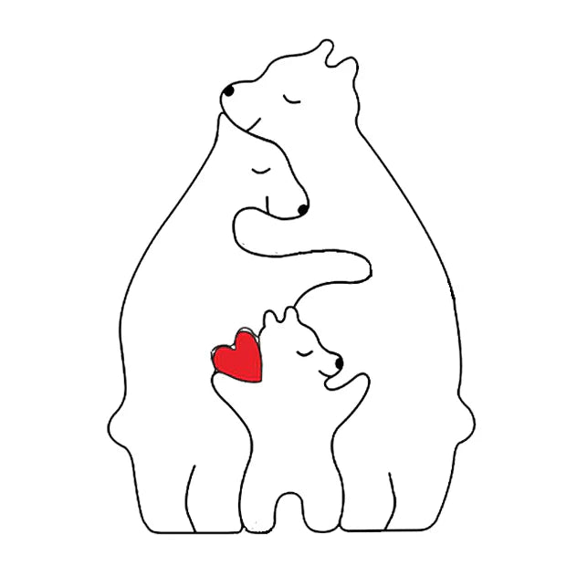 CozyBears™ Wooden Family Puzzle
