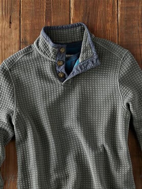 Men’s Casual Shirt | Stand Collar | Long Sleeve | Solid Color | Spring/Autumn