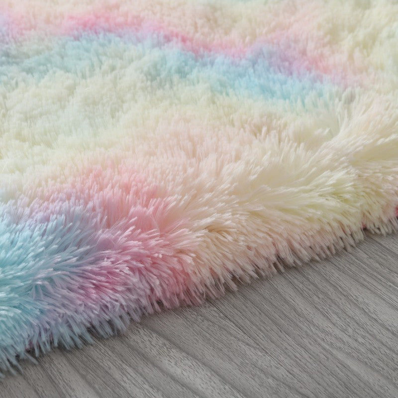 Gradient Tie-Dye Plush Rug for Vibrant Home Decor