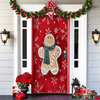 Christmas Door Cover | Santa & Gingerbread Design | Festive Entrance Decoration | Easy Installation | 36×80 in