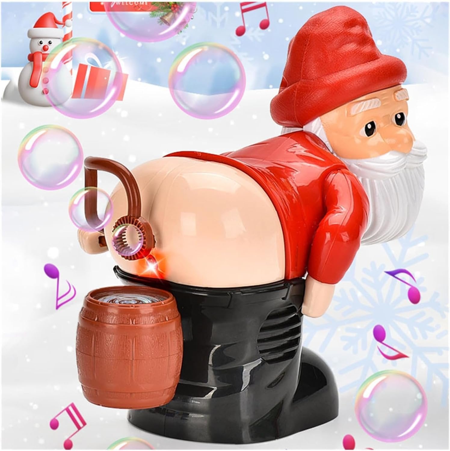 Christmas Bubble Machine | Santa Design | Lights & Music | High Bubble Output