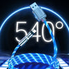 Magnetic Charging Cable | 540° Rotating Connector | Fast Charge with LED Glow