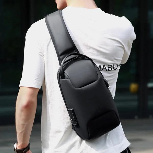 Anti-Theft Crossbody Bag | Landy™ Carry Without Worry | Waterproof Oxford | USB Charging Port | Unisex Travel Pack