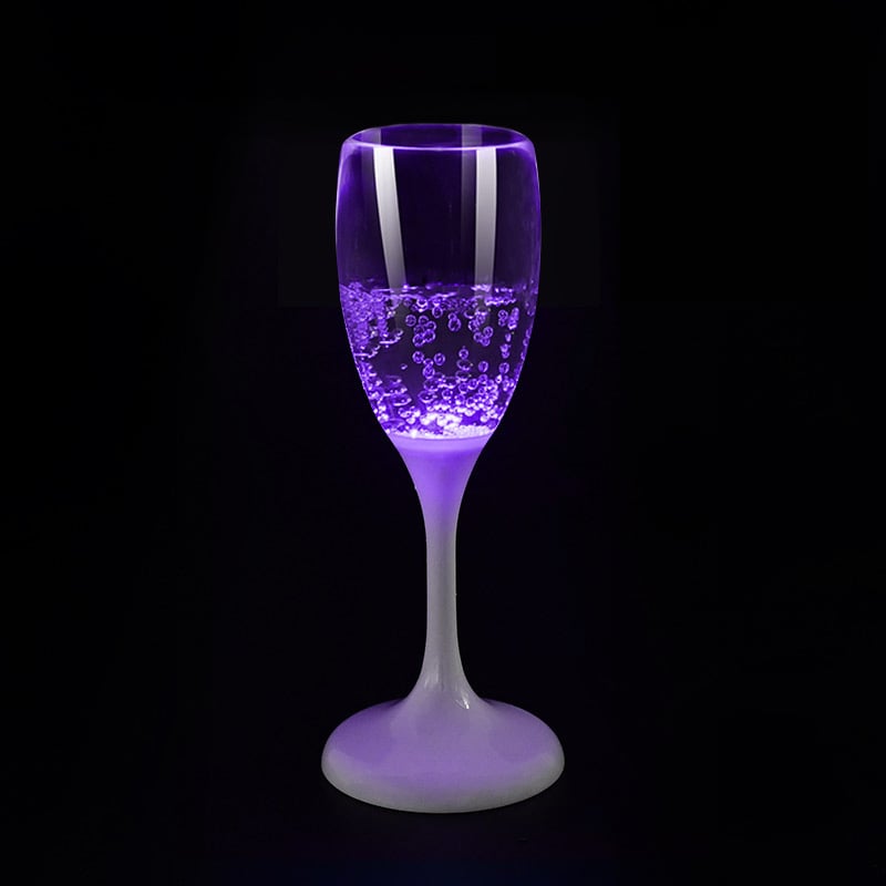 LED Wine Glasses | Light-Up Drinkware with 6 Colors | Liquid-Activated | Reusable Party Cups 4–8oz