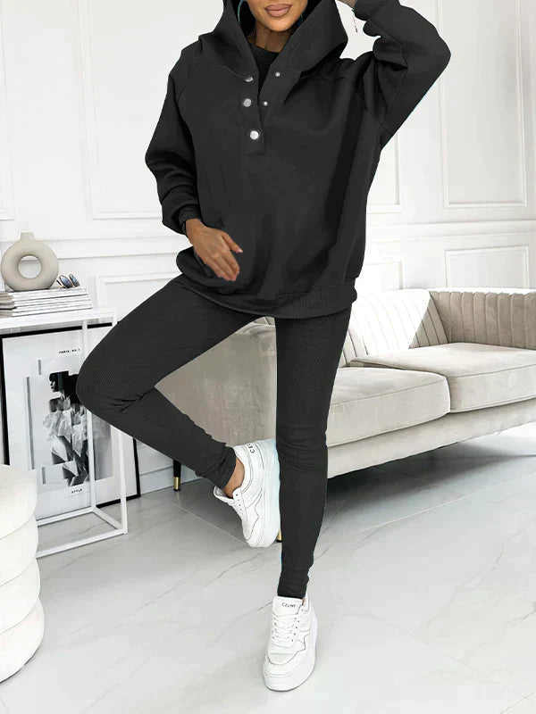 Women’s 3-Piece Loungewear Set | Hoodie, Sweatpants & Top | Casual Comfort Outfit