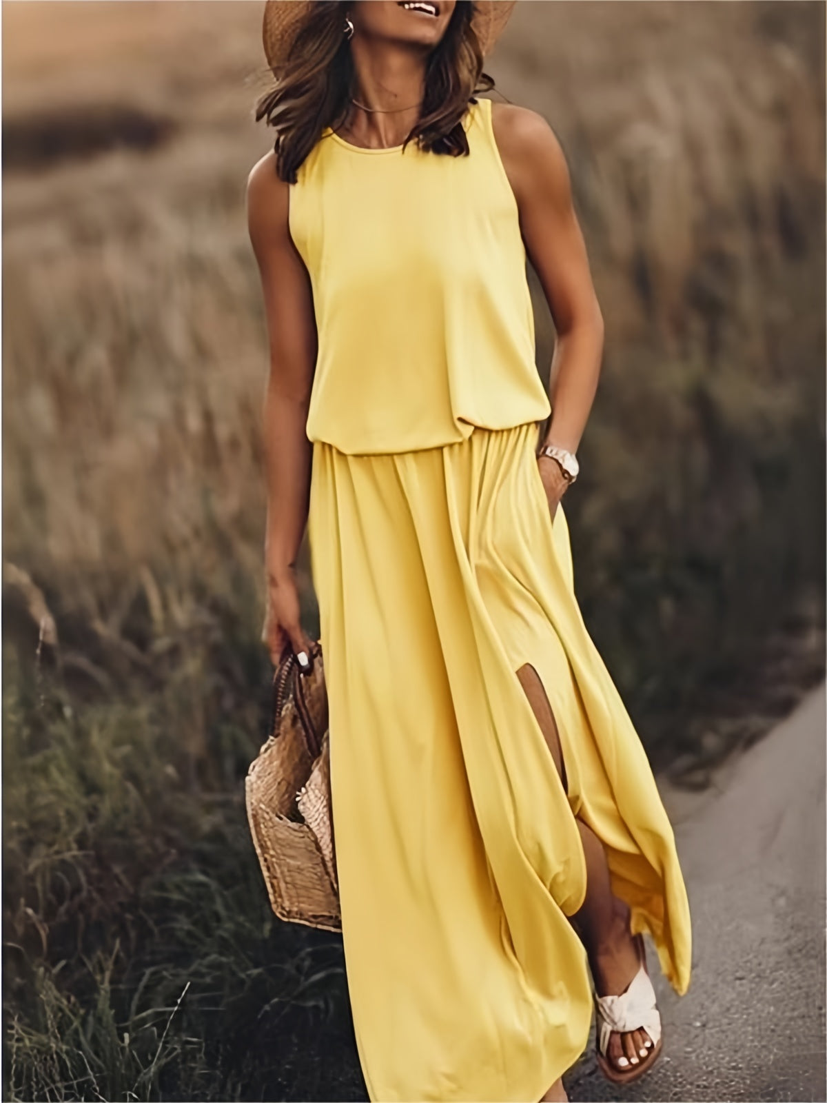 Florentine | Women's Solid Color Maxi Dress