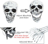 Halloween Yard Decoration | Light-Up Skull & Skeleton Arms | 8-Mode LED Outdoor Prop