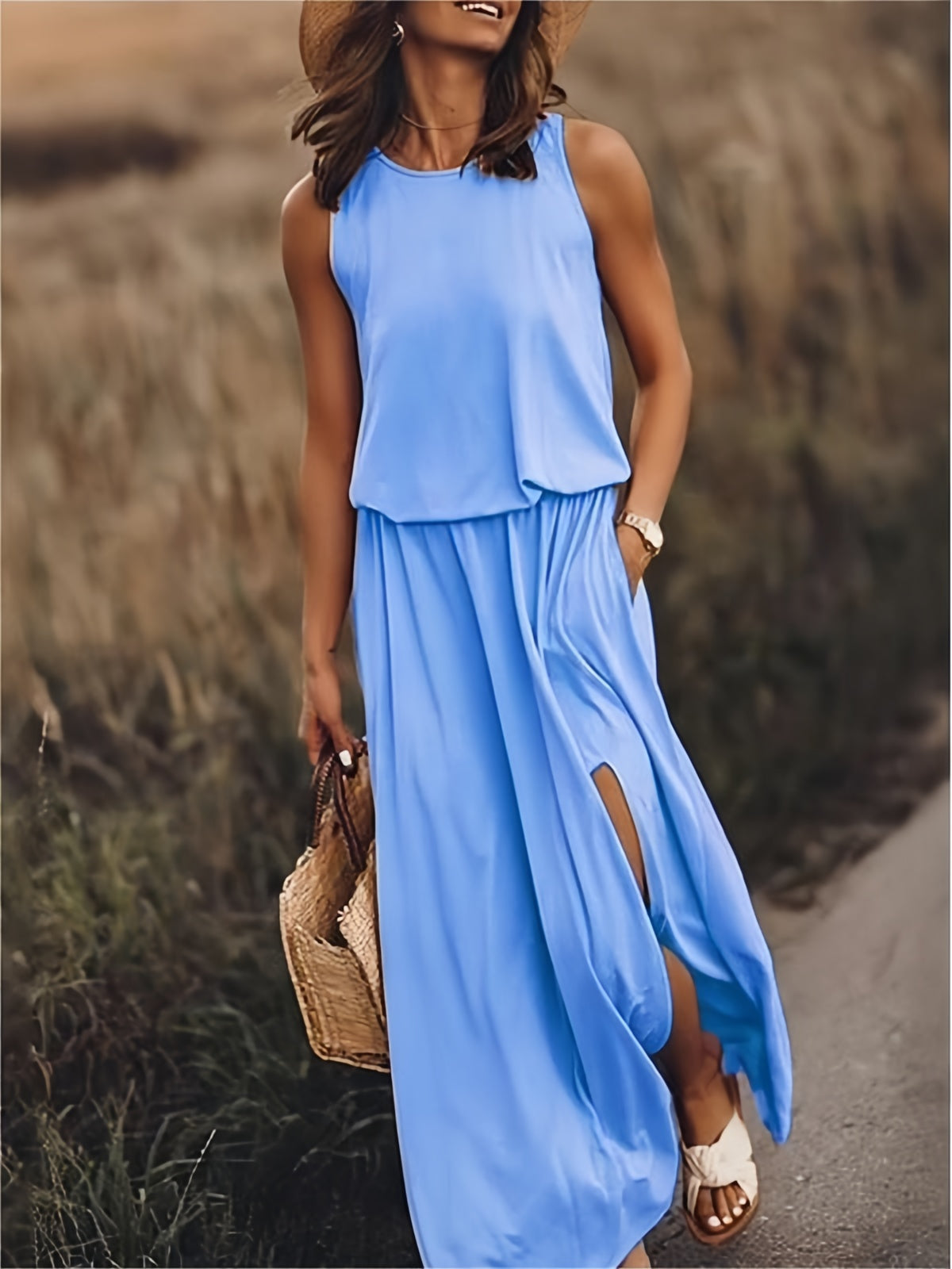 Florentine | Women's Solid Color Maxi Dress