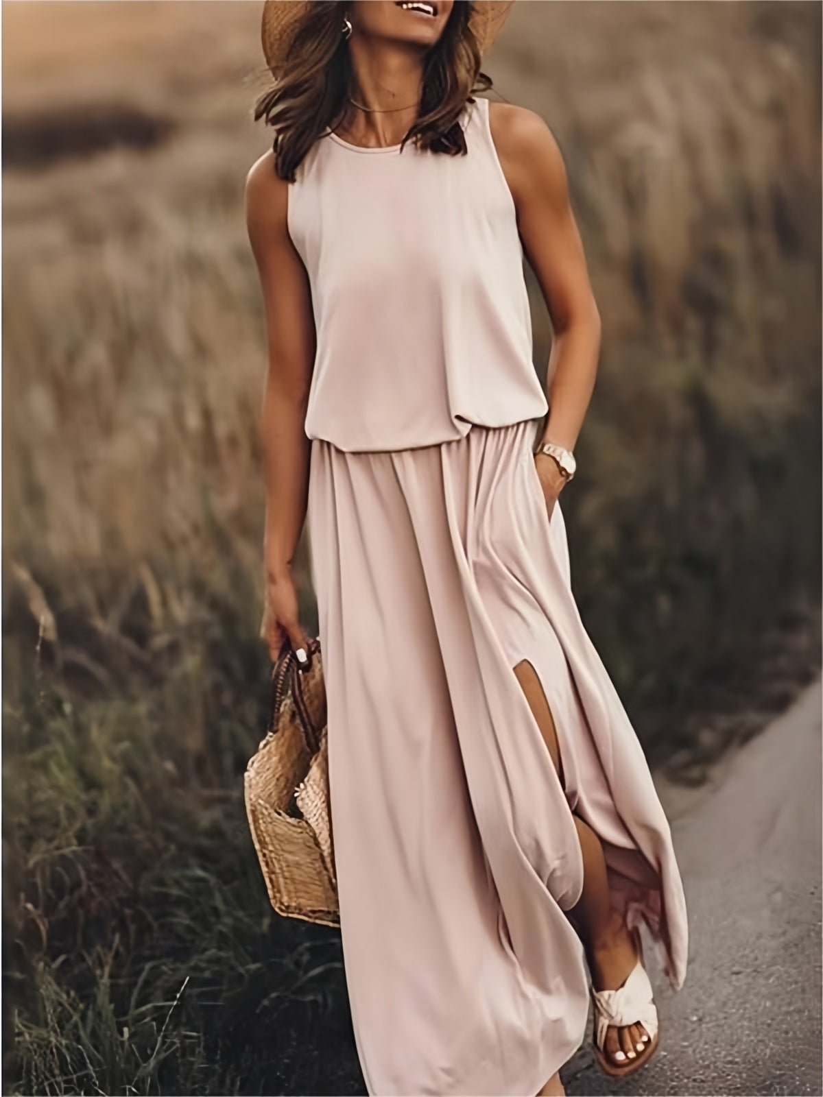 Florentine | Women's Solid Color Maxi Dress