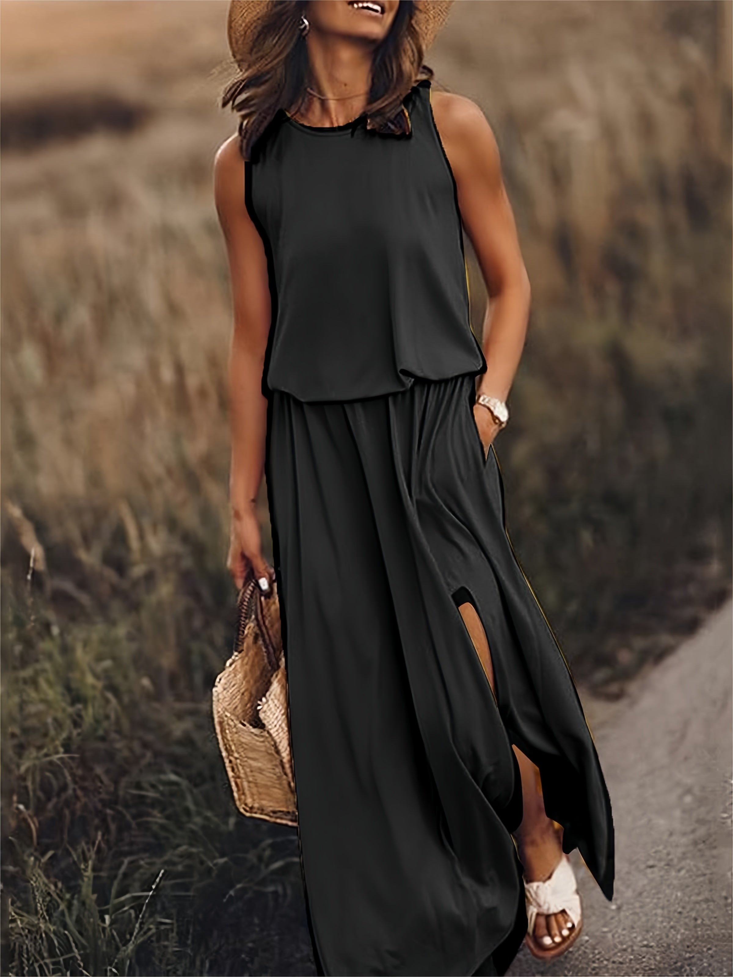 Florentine | Women's Solid Color Maxi Dress