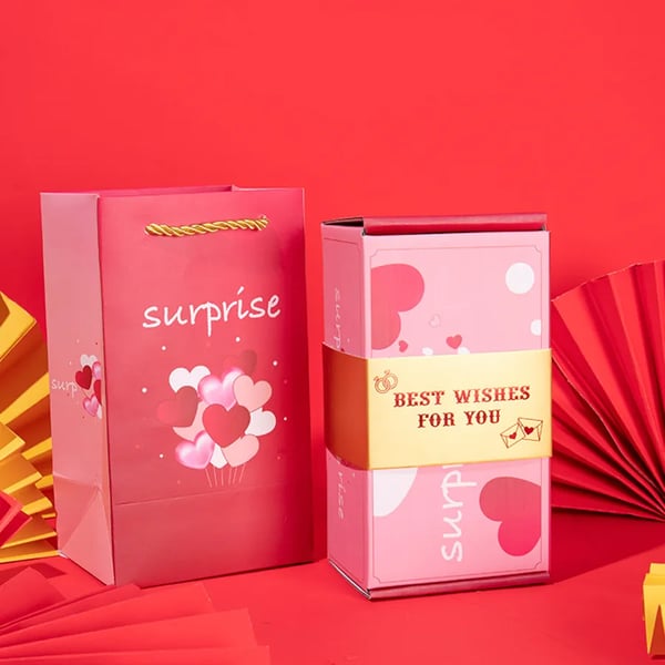 Pop-Up Surprise Gift Box | Spring-Loaded Cubes | Hidden Compartment | Reusable Party Gift Box | For All Occasions