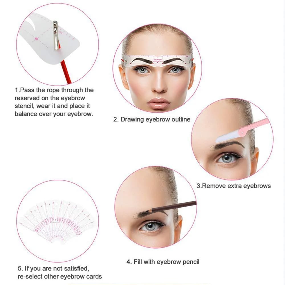 Eyebrow Stencil Kit | ArchLine™ 12-Piece Brow Shaping System | Perfect Symmetry Tool