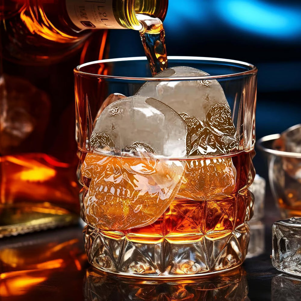 Halloween Skull Ice Mold | 3D Silicone Tray | Food-Grade, Heat-Resistant & Dishwasher Safe