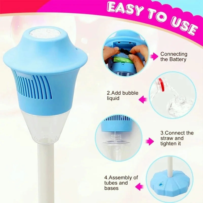 Bubble Lamp with LED Lights & Music | Portable Leak-Proof Party Decor | 30×19cm