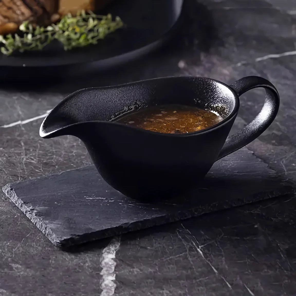 Elegant Ceramic Gravy Boat for Sauces and Dressings - 220ml