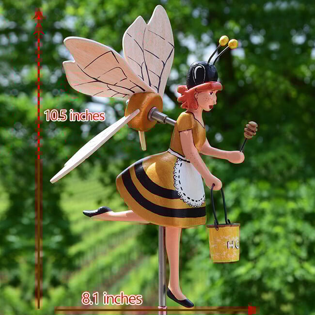 Handmade Garden Windmill | WhimsyMill™ Bird & Animal Design | Wood & Stainless Steel | Outdoor Décor