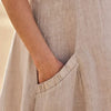 Avencea | Sleeveless Dress Made of 100% Cotton and Linen for Women