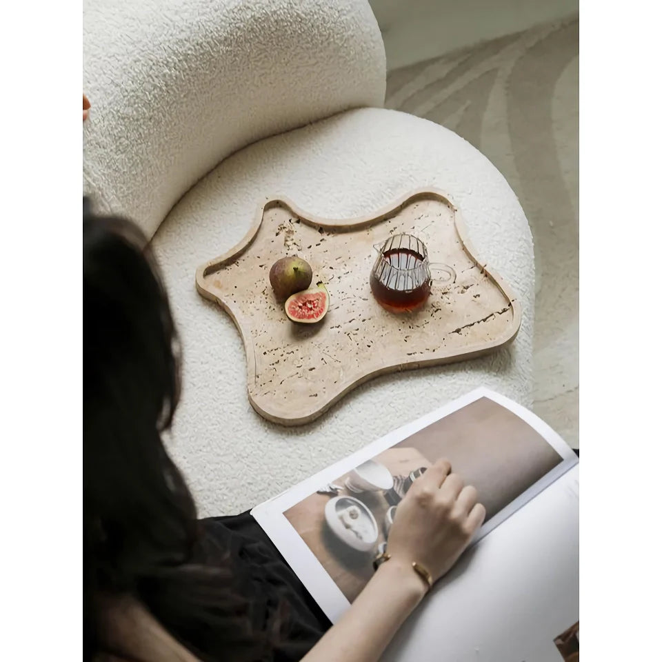 Vintage Travertine Stone Tray