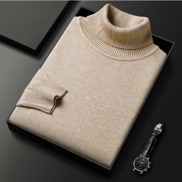 Men’s Turtleneck Sweater | Soft Cashmere Blend | Warm Winter Pullover | Classic Fit