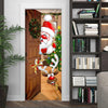 Christmas Door Cover | Fabric Front Door Decoration | Washable & Reusable | 91×203cm