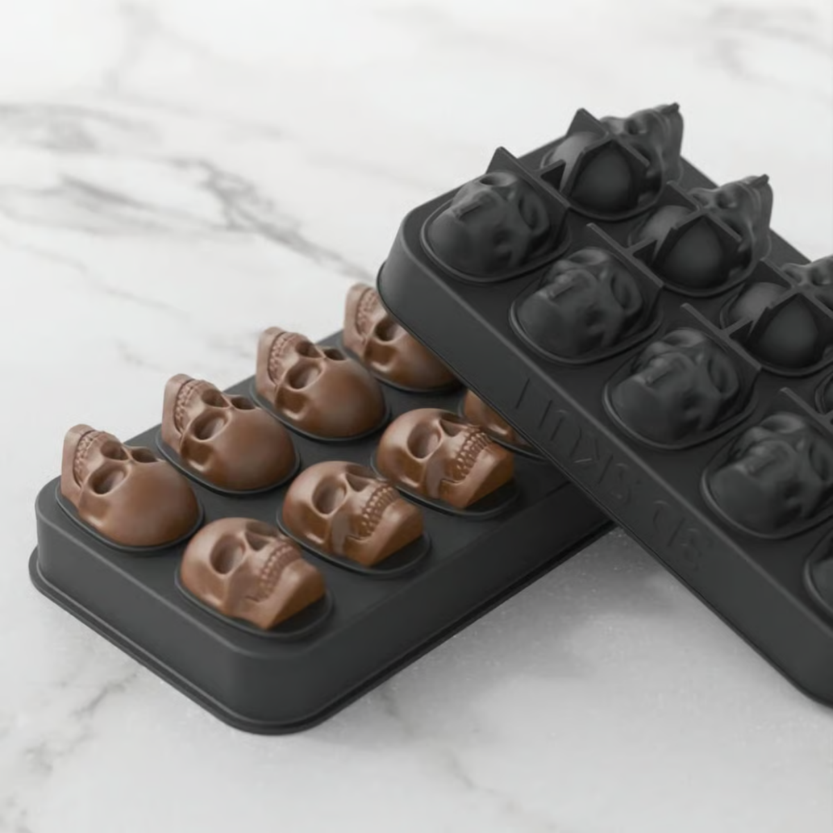 Halloween Skull Ice Mold | 3D Silicone Tray | Food-Grade, Heat-Resistant & Dishwasher Safe