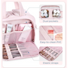 Women’s Travel Toiletry Bag | Waterproof Lining | 4 Compartments | Upright Full-Open Design | 11 × 6.3 × 9.4 in